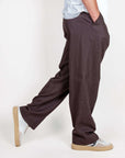 Pantalone con pince fondo ampio in misto lino I'm Brian Art PA3704, modello in lino e viscosa, pantalone misto lino ampio.