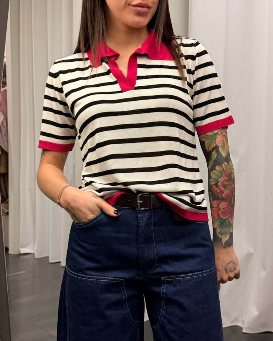 Polo Rigata Donna Susy Mix Art. 61233