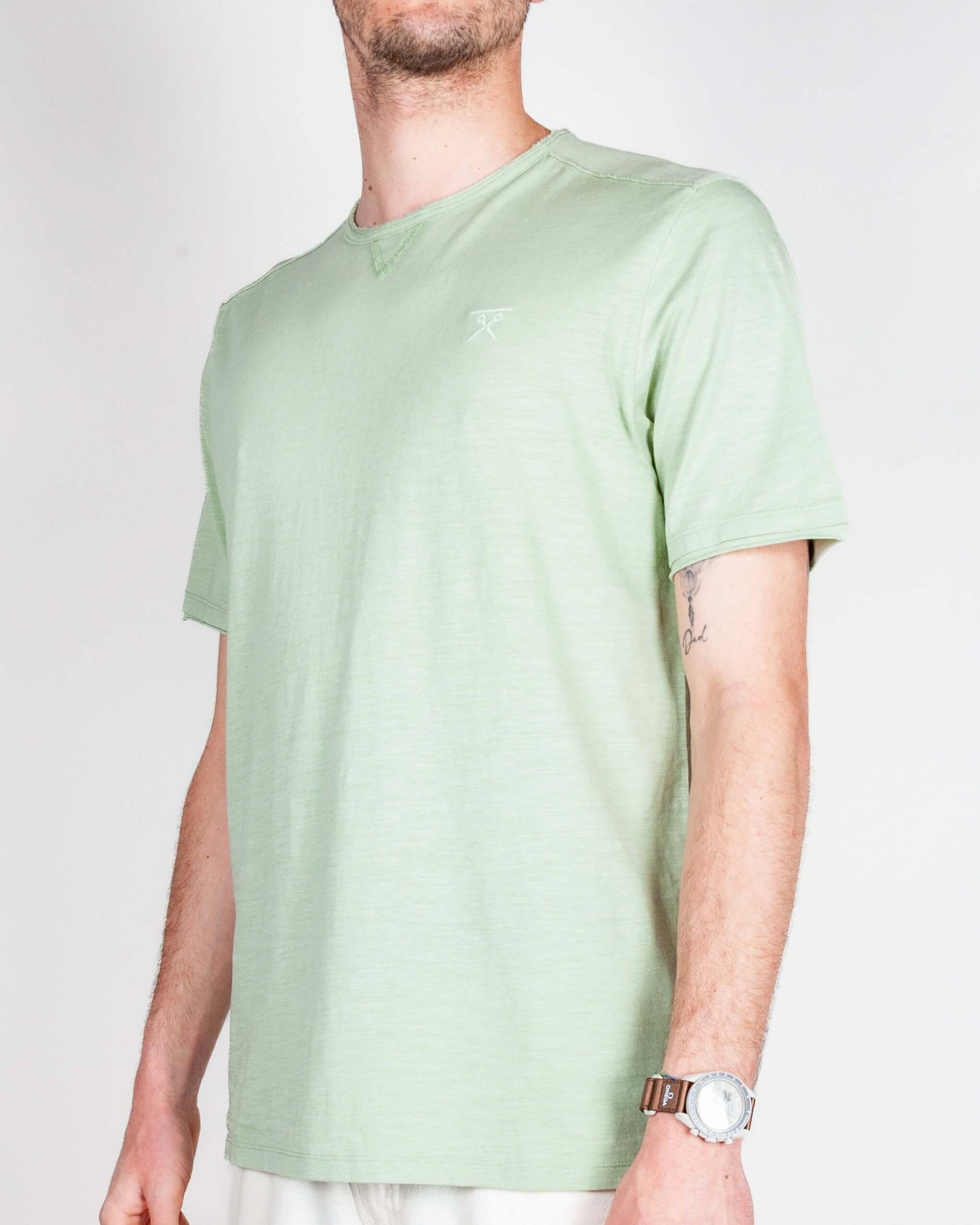 T-shirt cotone fiammato collo taglio vivo Uomo Berna  Art. BERNA M 261049