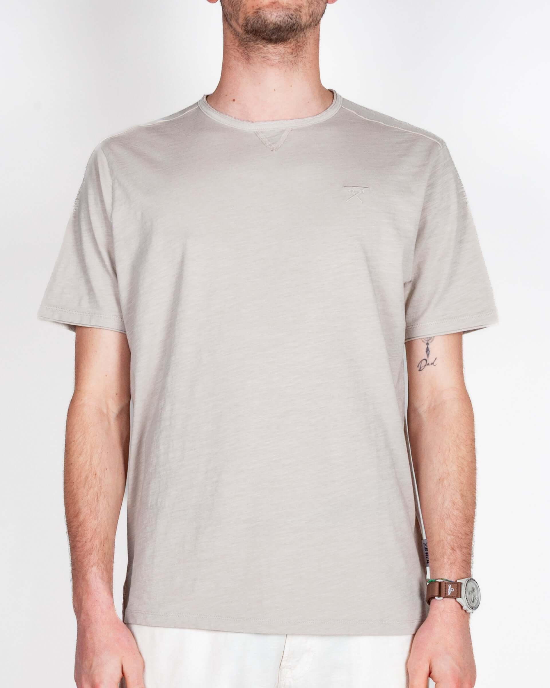T-shirt cotone fiammato collo taglio vivo Uomo Berna  Art. BERNA M 261049