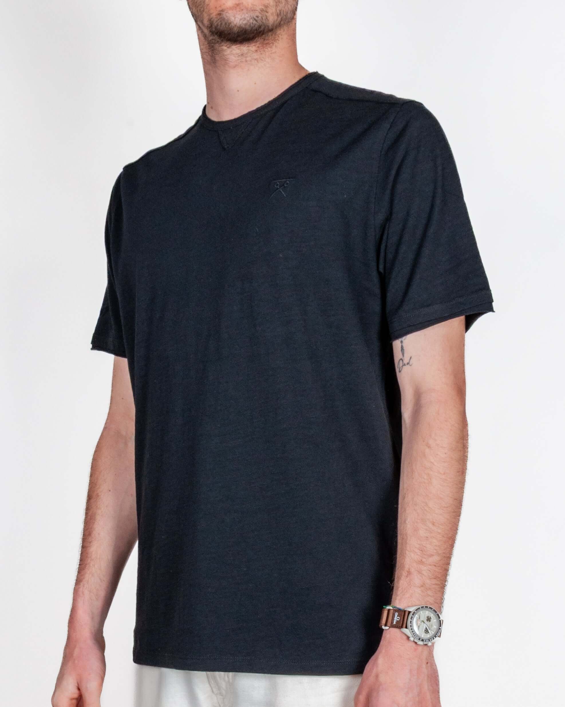 T-shirt cotone fiammato collo taglio vivo Uomo Berna  Art. BERNA M 261049