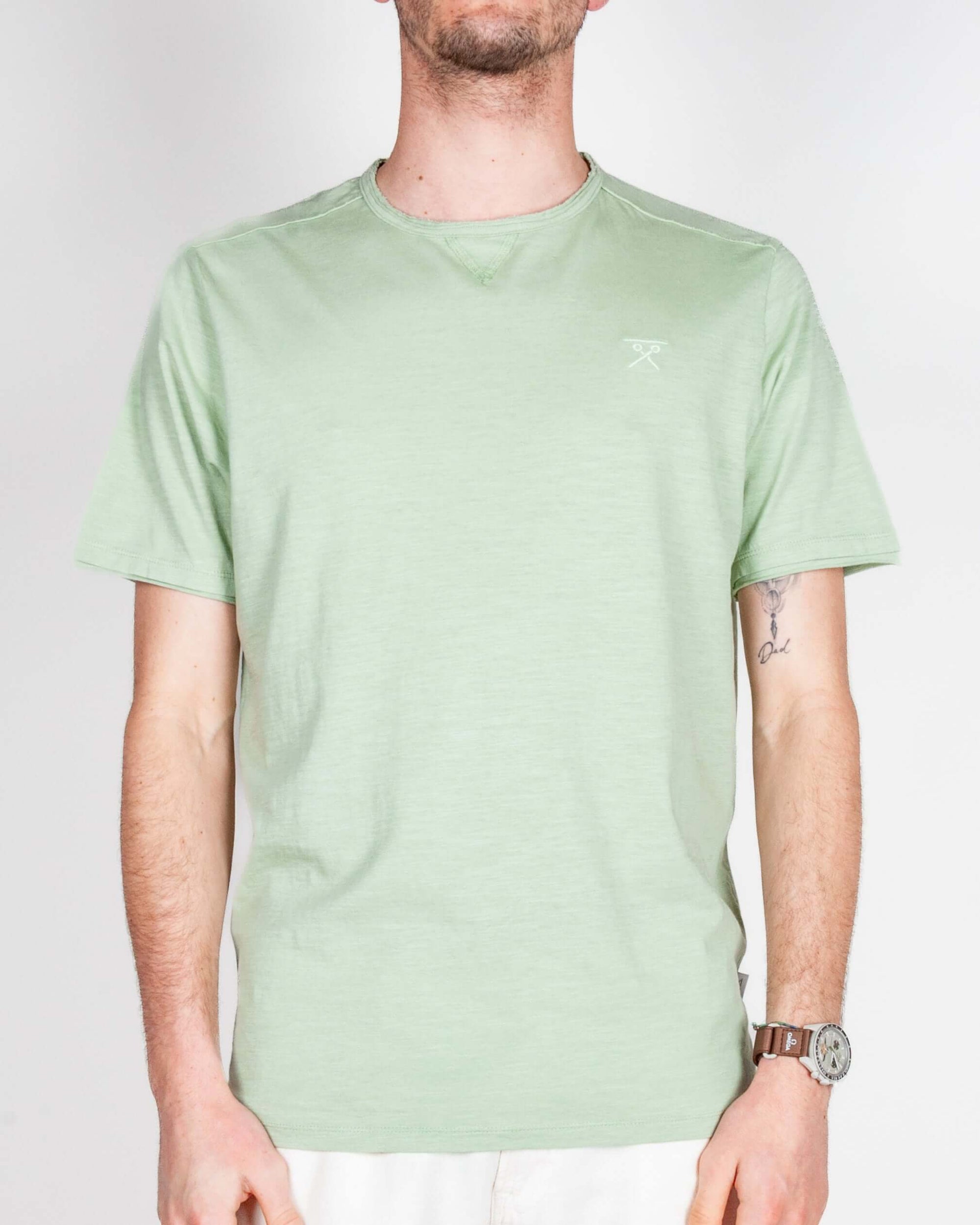T-shirt cotone fiammato collo taglio vivo Uomo Berna  Art. BERNA M 261049