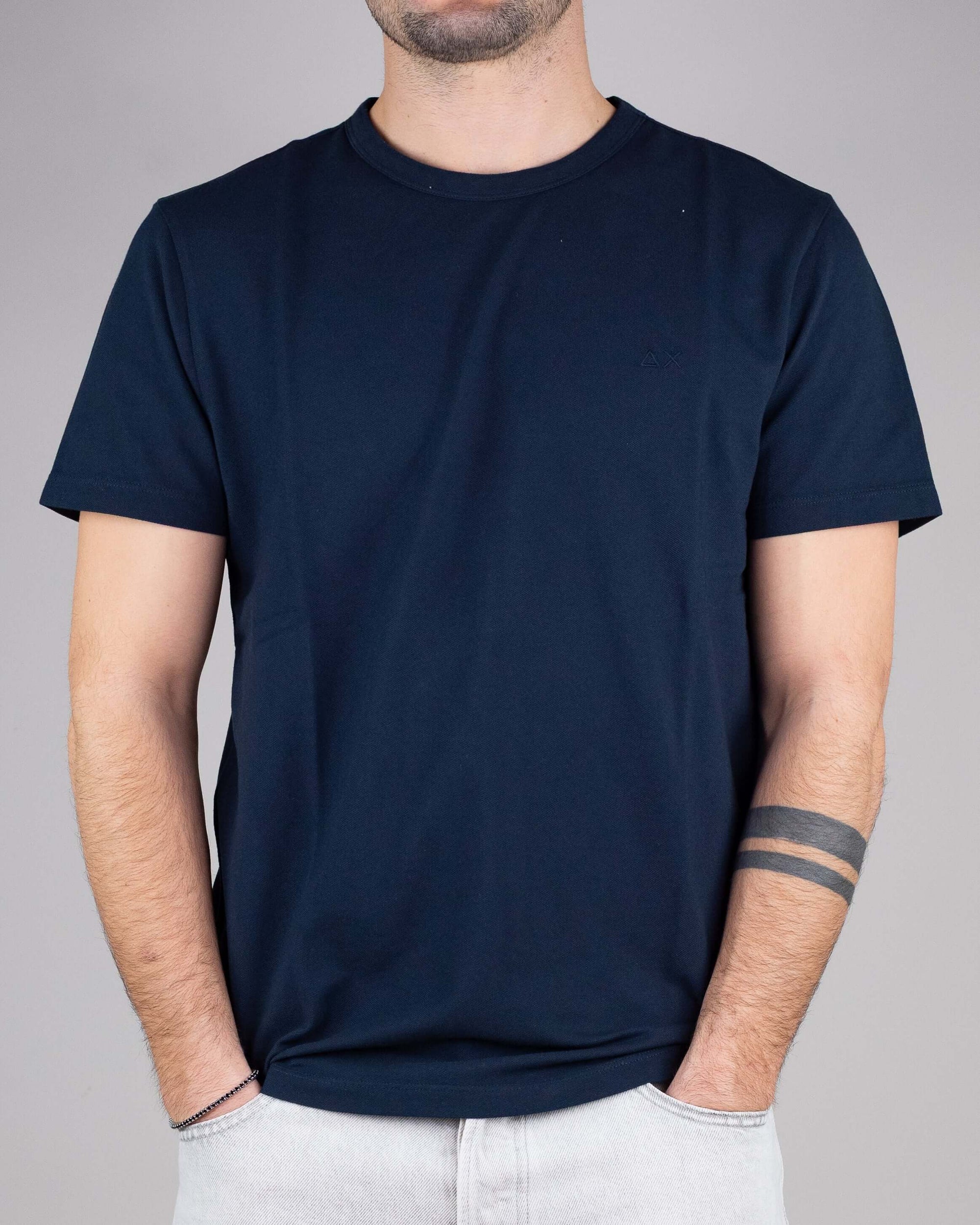 T-shirt Piquet Sun68 Logo Uomo Art. T35127
