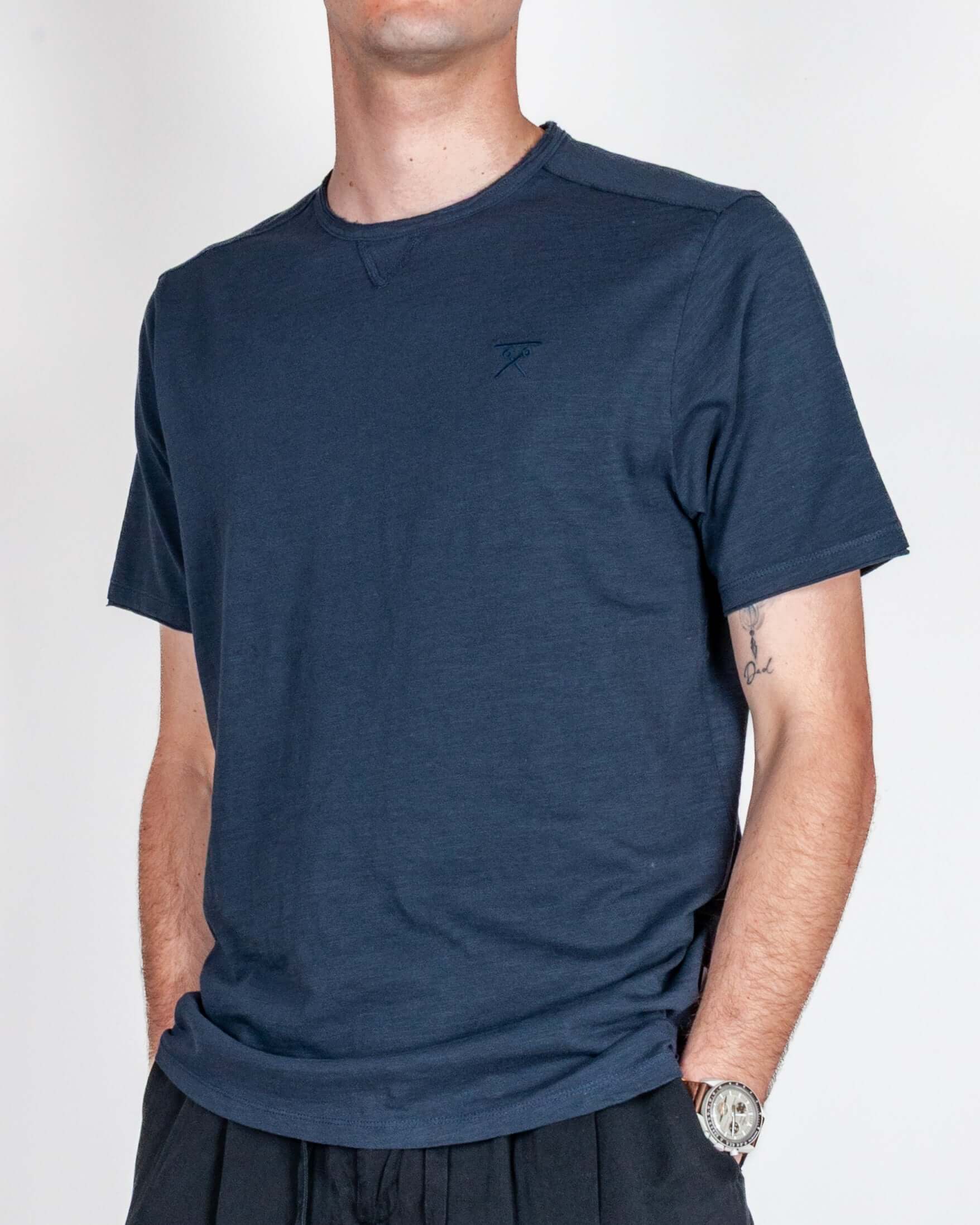 T-shirt cotone fiammato collo taglio vivo Uomo Berna  Art. BERNA M 261049