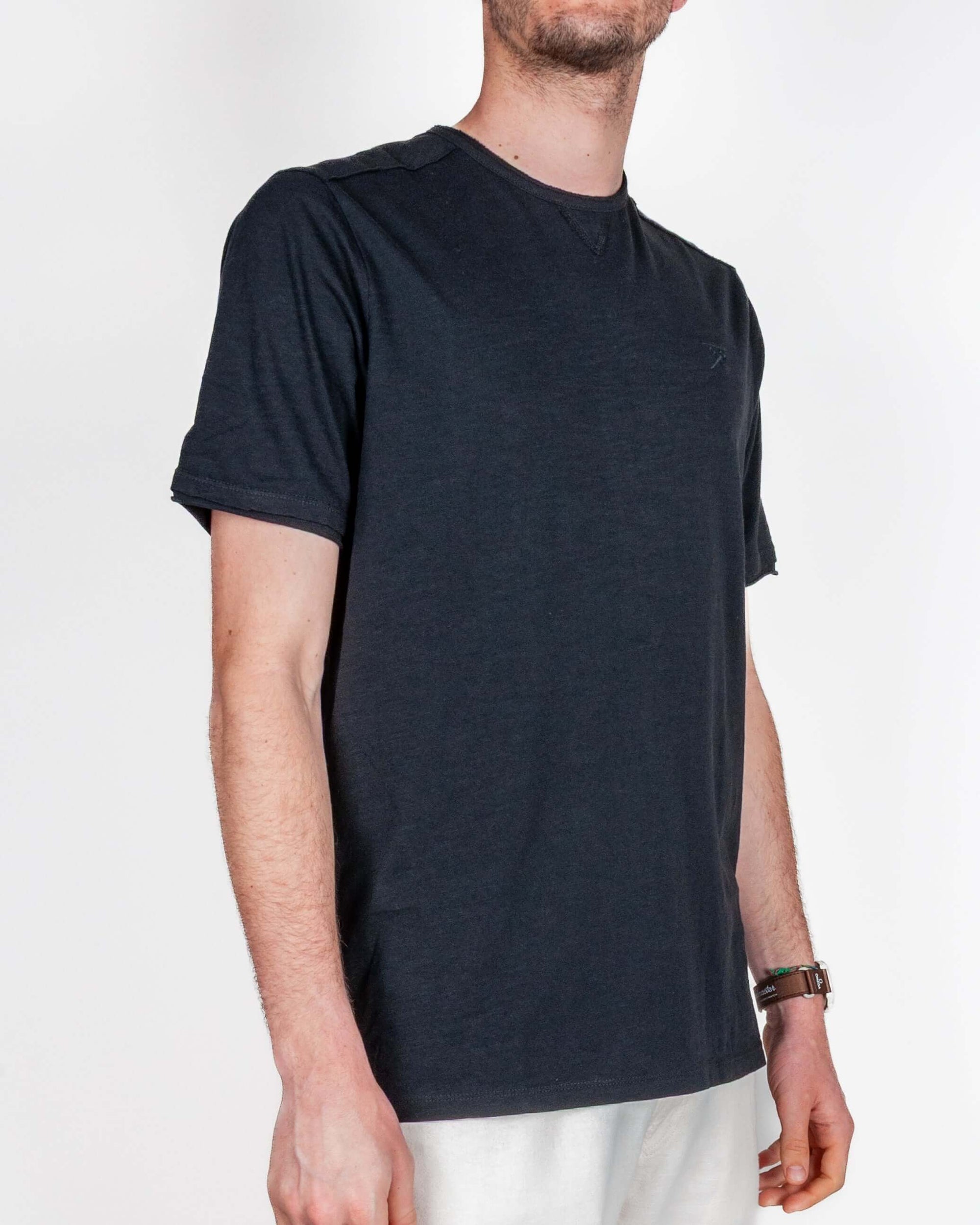 T-shirt cotone fiammato collo taglio vivo Uomo Berna  Art. BERNA M 261049