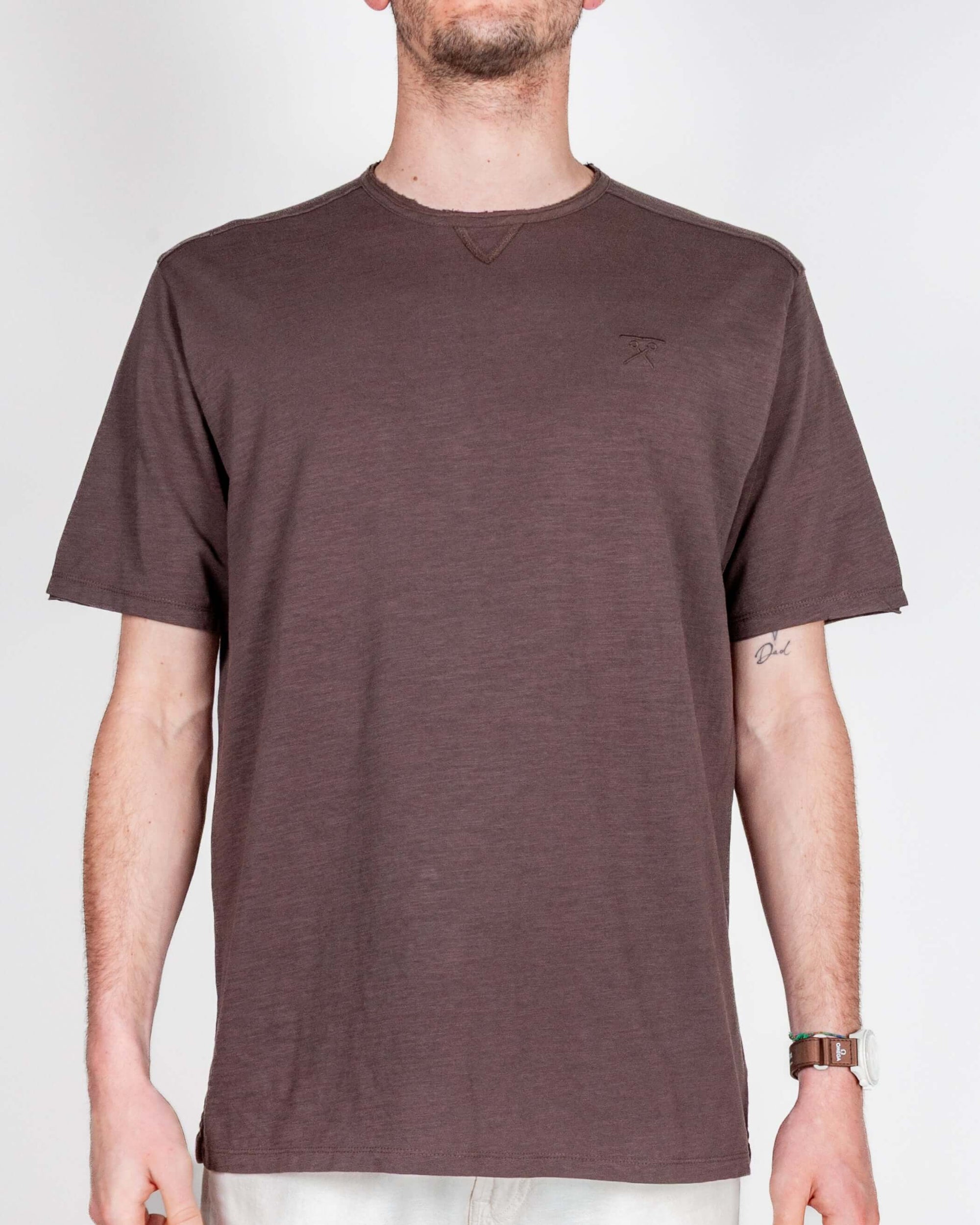 T-shirt cotone fiammato collo taglio vivo Uomo Berna  Art. BERNA M 261049